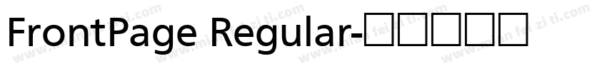 FrontPage Regular字体转换
